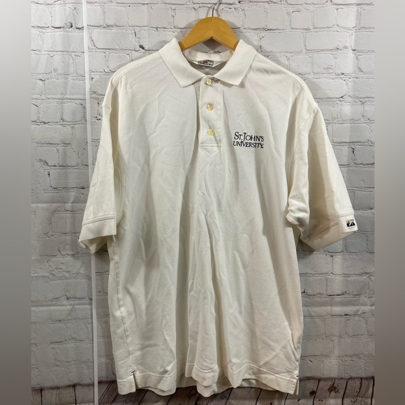 Cutter & Buck St.Johns University Embroidery Logo Ivory Polo Mens Size Large - Picture 1 of 6